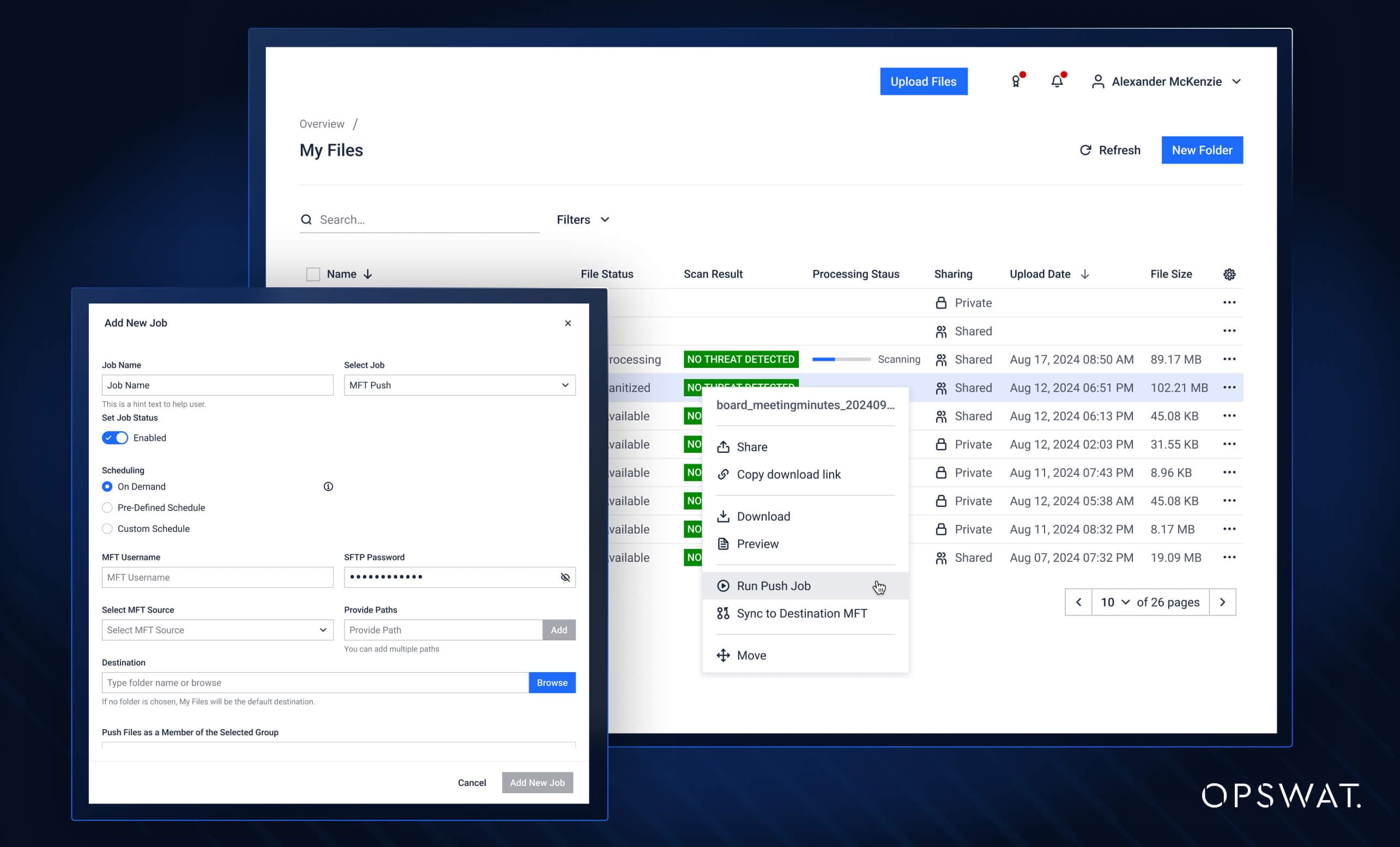 MetaDefender Managed File Transfer MFT) v3.9.0