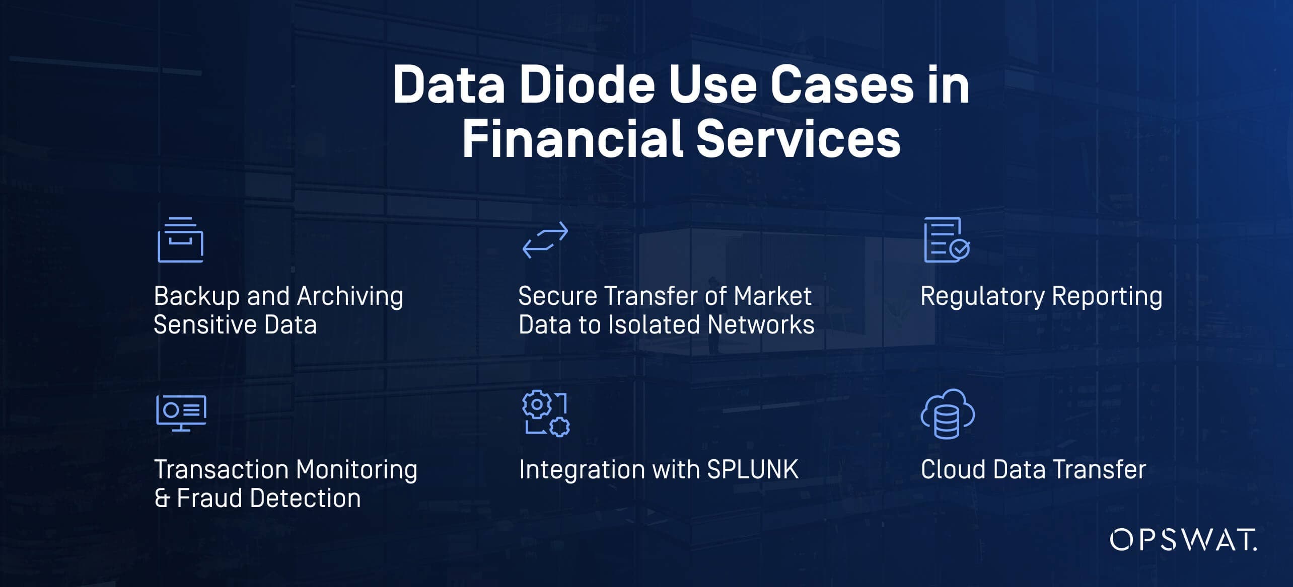 Protección de la infraestructura informática financiera mediante diodos de datos